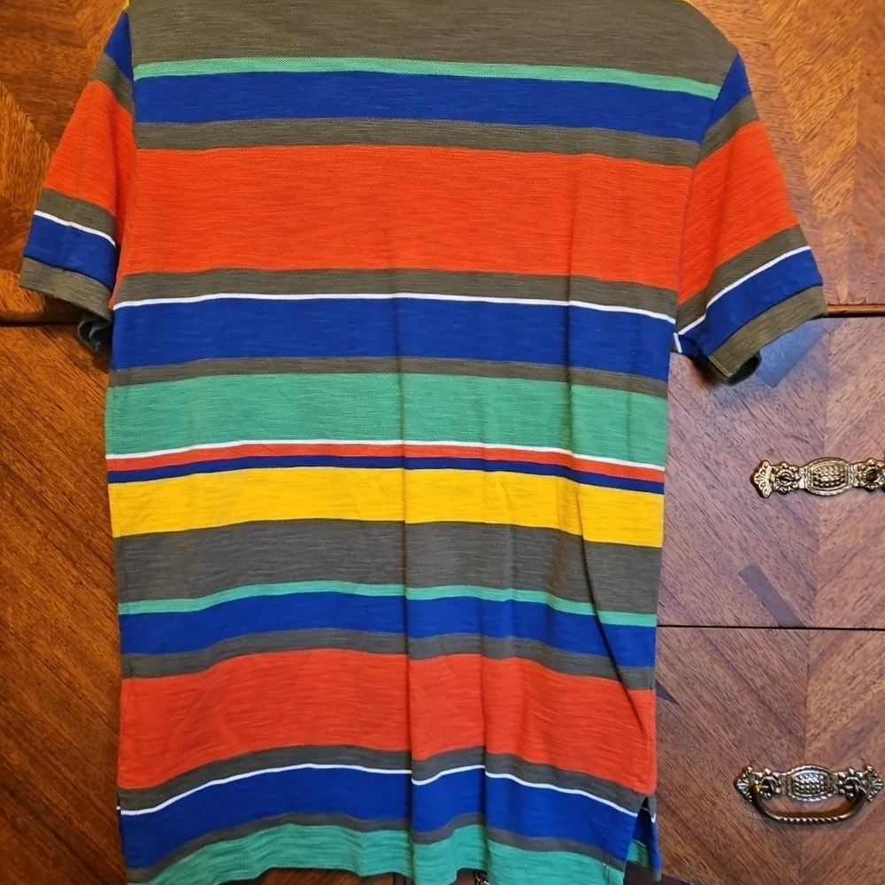Polo by Ralph LAuren Size Medium Mens Striped Polo Shirt - Multicolor